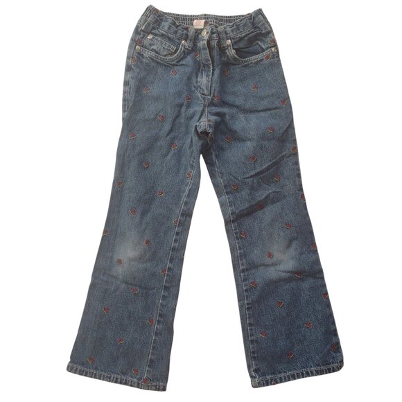 Girls Mixed Clothing Bundle Sz 7 Embroidered Jeans 3 Tops Mini Boden Crewcuts - Picture 2 of 13